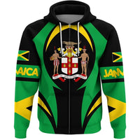 Jamaica Zip Hoodie Action Flag LT13 - Wonder Print Shop