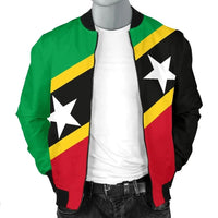 Saint Kitts and Nevis Bomber Jacket Saint Kitts and Nevis Flag Style LT13 - Wonder Print Shop