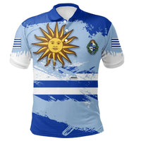 Uruguay Polo Shirt Flag Brush LT13 - Wonder Print Shop