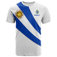 Uruguay T Shirt Flag Version White LT13 - Wonder Print Shop
