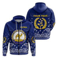 Custom Eritrea Zip Hoodie Mix Pattern Paisley LT13 - Wonder Print Shop