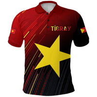Proud Tigray Polo Shirt African Pattern LT13 - Wonder Print Shop