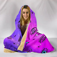 hooded-blanket-evil-eye-hooded-blanket-simple-style-pink