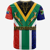 South Africa Springboks Mix African Patterns T Shirt LT20 - Wonder Print Shop