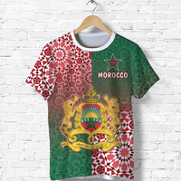 Morocco Pattern T Shirt Coat Of Arms LT13 - Wonder Print Shop