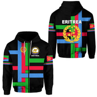 Eritrea Zip Hoodie Flag Vibes Black LT8 - Wonder Print Shop