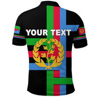 Custom Eritrea Polo Shirt Flag Vibes Black LT8 - Wonder Print Shop