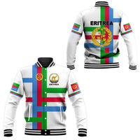 Eritrea Baseball Jacket Flag Vibes - White LT8 - Wonder Print Shop