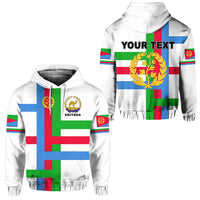 Custom Eritrea Hoodie Flag Vibes White LT8 - Wonder Print Shop