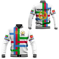 (Custom Personalised) Eritrea Baseball Jacket Flag Vibes - White LT8 - Wonder Print Shop
