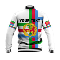 (Custom Personalised) Eritrea Baseball Jacket Flag Vibes - White LT8 - Wonder Print Shop