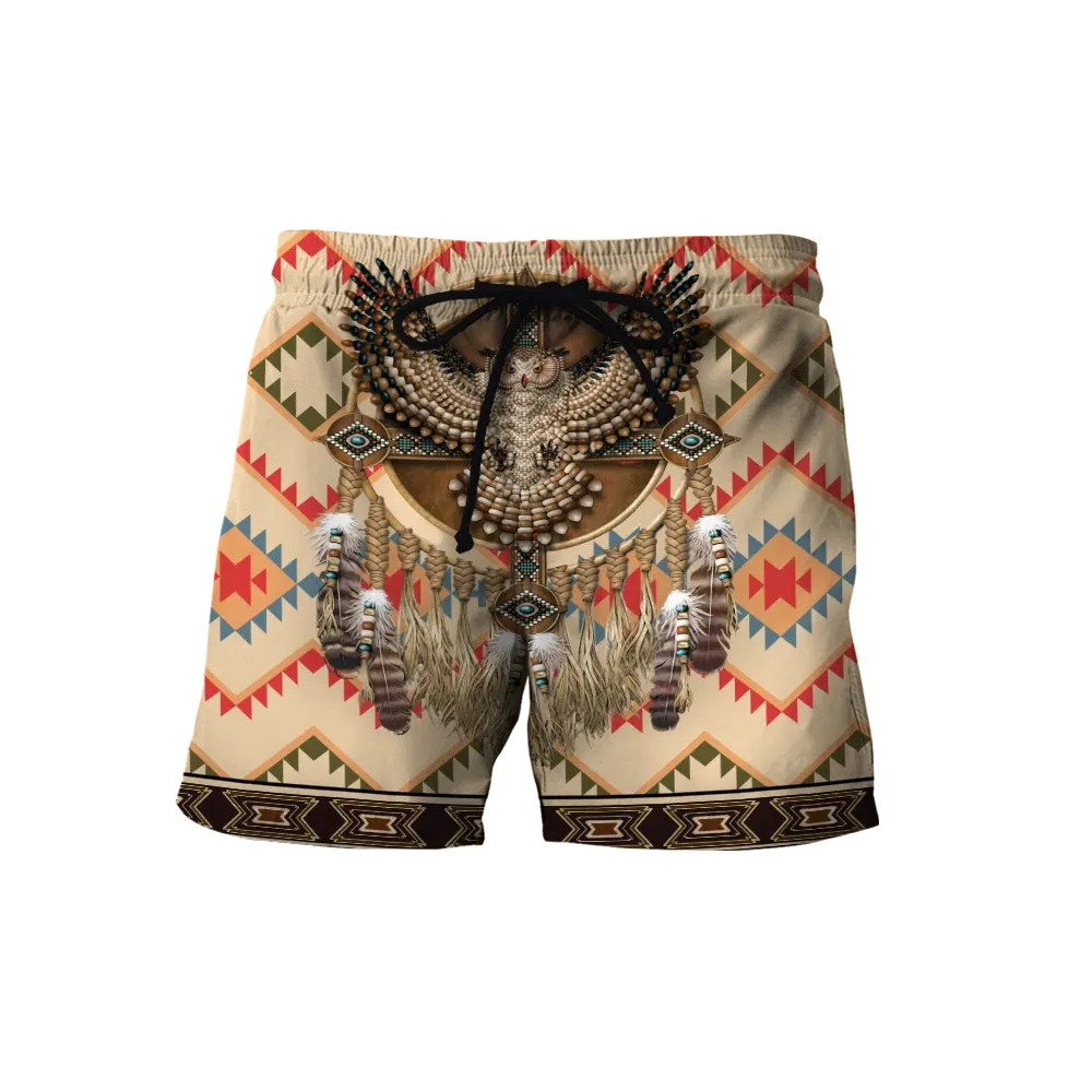 native-american-pattern-dreamcatcher-3d-all-over-printed-men-shorts