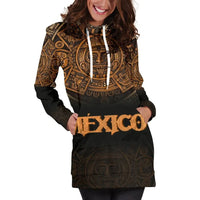 Mexico Aztec Hoodie Dress The Ancient Aztec Calendar RLT13 - Wonder Print Shop