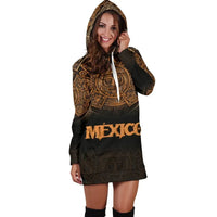 Mexico Aztec Hoodie Dress The Ancient Aztec Calendar RLT13 - Wonder Print Shop