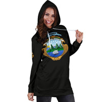 Costa Rica Hoodie Dress RLT13 - Wonder Print Shop