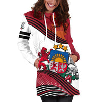 Latvia Hoodie Dress Fall In The Wave RLT6 - Wonder Print Shop