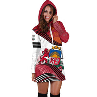 Latvia Hoodie Dress Fall In The Wave RLT6 - Wonder Print Shop