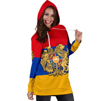 Coat Of Arms Armenia Women Hoodie Dress Flag Pattern RLT8 - Wonder Print Shop