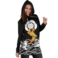 The Golden Koi Fish Hoodie Dress RLT8 - Wonder Print Shop