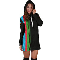 Azerbaijan Hoodie Dress United Flag (Black) RLT8 - Wonder Print Shop