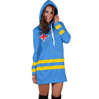Aruba Women's Hoodie Dress Flag RLT7 - Wonder Print Shop