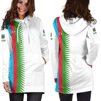 Azerbaijan Hoodie Dress United Flag (White) RLT8 - Wonder Print Shop