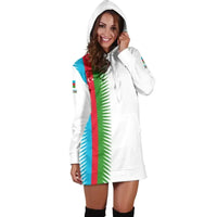 Azerbaijan Hoodie Dress United Flag (White) RLT8 - Wonder Print Shop