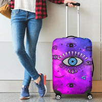 Luggage Cover - Evil Eye Luggage Covers Simple Style - Pink LT8 - Wonder Print Shop