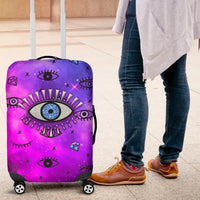 Luggage Cover - Evil Eye Luggage Covers Simple Style - Pink LT8 - Wonder Print Shop