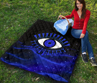 Quilt Evil Eye Premium Quilt Original Style Blue LT8 - Wonder Print Shop