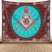 Wonder Print Shop Tapestry - Freemasonry Crest Ver3 Tapestry LT10 - Wonder Print Shop
