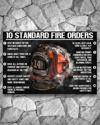 firefighter-standard-fire-orders-black-style-horizontal-poster