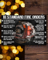 firefighter-standard-fire-orders-black-style-horizontal-poster