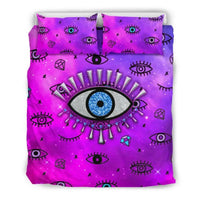 Bedding Set - Evil Eye Bedding Set Simple Style - Pink LT8 - Wonder Print Shop