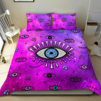Bedding Set - Evil Eye Bedding Set Simple Style - Pink LT8 - Wonder Print Shop