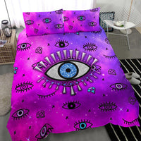 Bedding Set - Evil Eye Bedding Set Simple Style - Pink LT8 - Wonder Print Shop