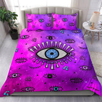 Bedding Set - Evil Eye Bedding Set Simple Style - Pink LT8 - Wonder Print Shop