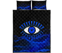 Quilt Bed Set Evil Eye Quilt Bed Set Original Style Blue LT8 - Wonder Print Shop
