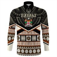 Wonder Print Shop Fiji Long Sleeve Button Shirt - Fiji Masi Coat Of Arms Long Sleeve Button Shirt LT10 - Wonder Print Shop