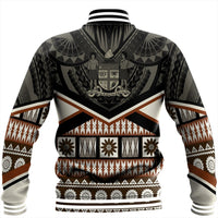 Wonder Print Shop Fiji Jacket - Fiji Masi Coat Of Arms Baseball Jacket LT10 - Wonder Print Shop