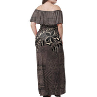 polynesian-dress-vintage-hawaiian-tribal-petrogyph-off-shoulder-long-dress