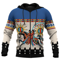 Native American Indian Horse Tipi Patterns Ledger Art For Couple Customized 3D All Over Printed Hoodie - Wonder Print Shop