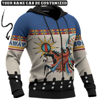 Native American Indian Horse Tipi Patterns Ledger Art For Couple Customized 3D All Over Printed Hoodie - Wonder Print Shop