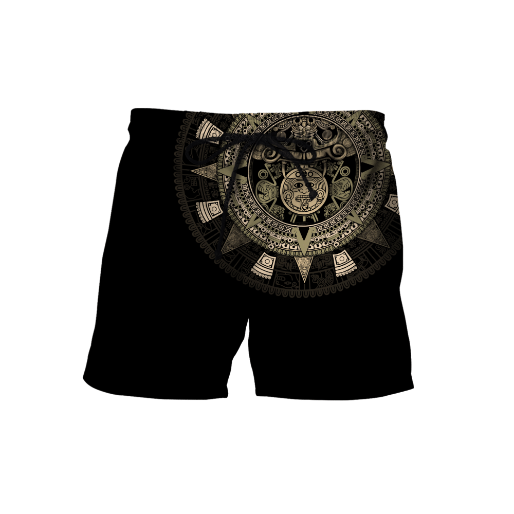 aztec-mexico-yellow-3d-all-over-printed-unisex-men-shorts