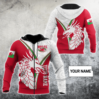 Premium Custom 3D Printed Wales Dragon Hoodie - Wonder Print Shop