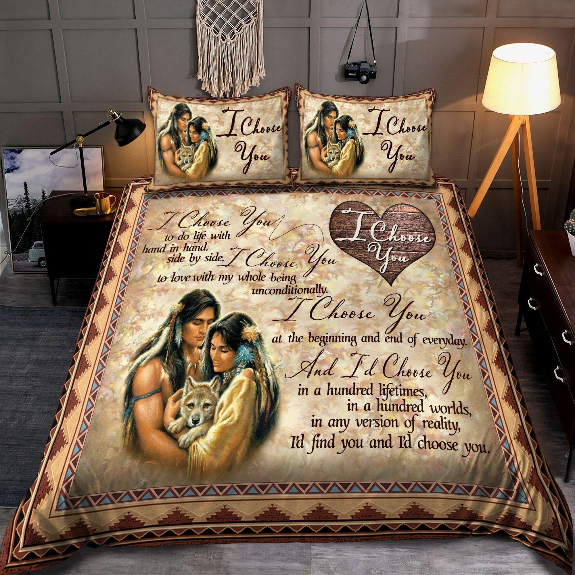 native-american-couple-native-america-all-over-printed-bedding-set