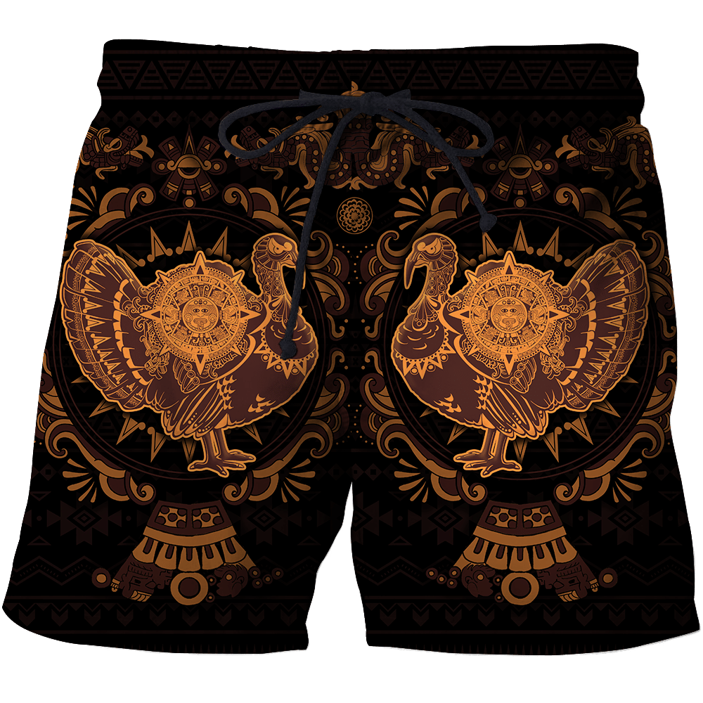 mexico-aztec-turkey-sun-stone-thanksgiving-all-over-printed-unisex-men-shorts