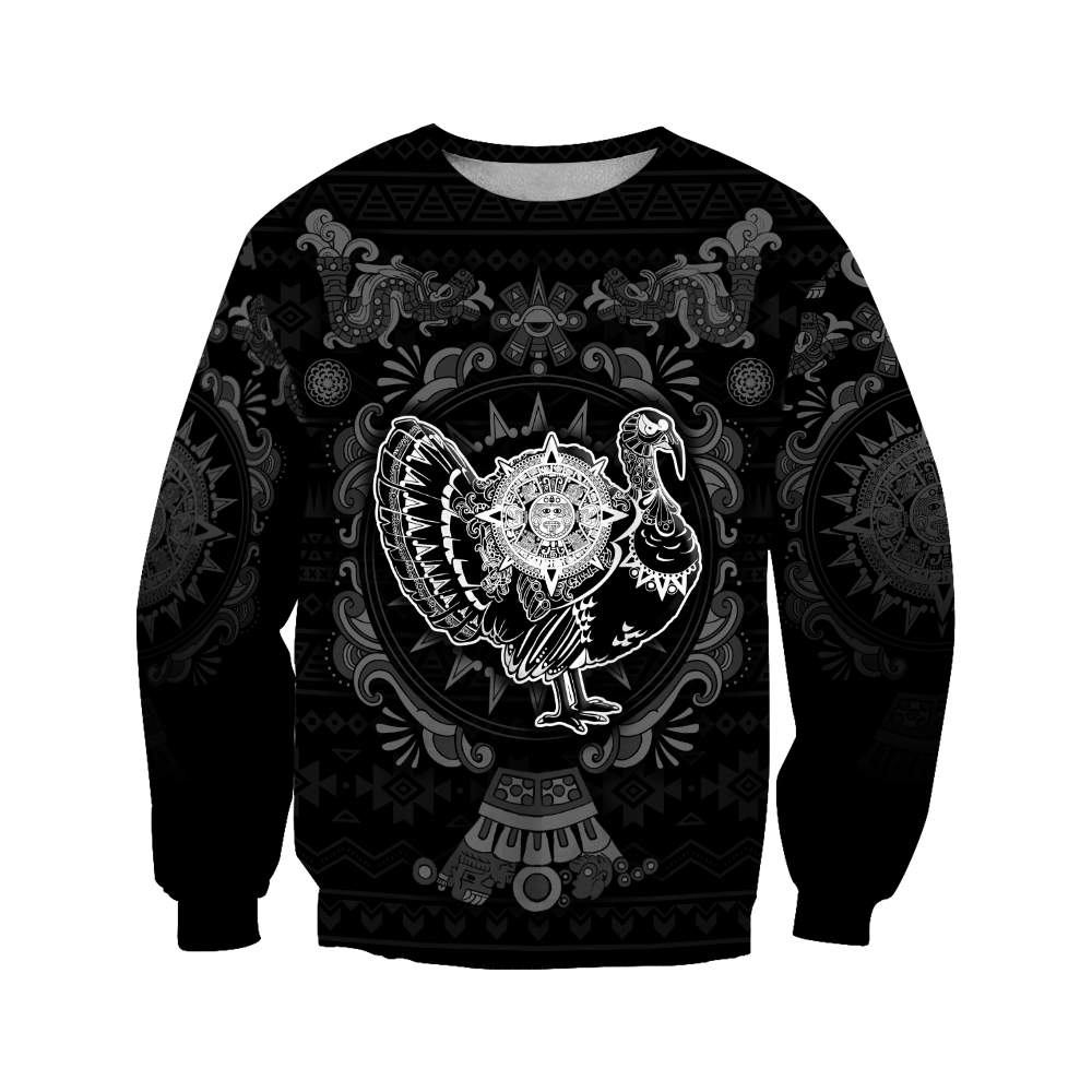 mexico-aztec-turkey-sun-stone-thanksgiving-monochrome-all-over-printed-unisex-sweatshirt