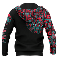 Raven Man Native American Pacific Northwest Style Customized All Over Printed Hoodie - Wonder Print Shop
