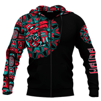 Raven Man Native American Pacific Northwest Style Customized All Over Printed Hoodie - Wonder Print Shop